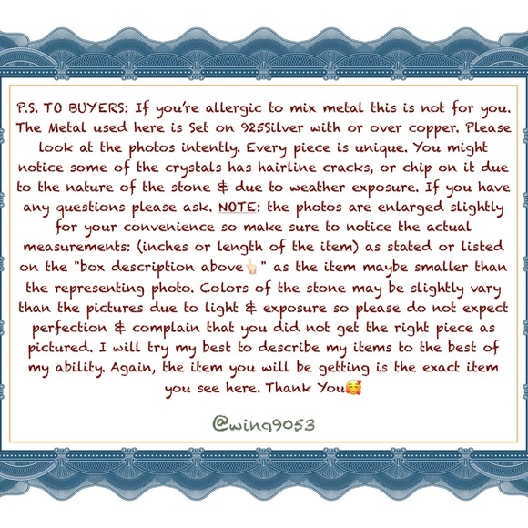 Large Black Onyx Pendant 3 1/2” - Picture 12 of 12